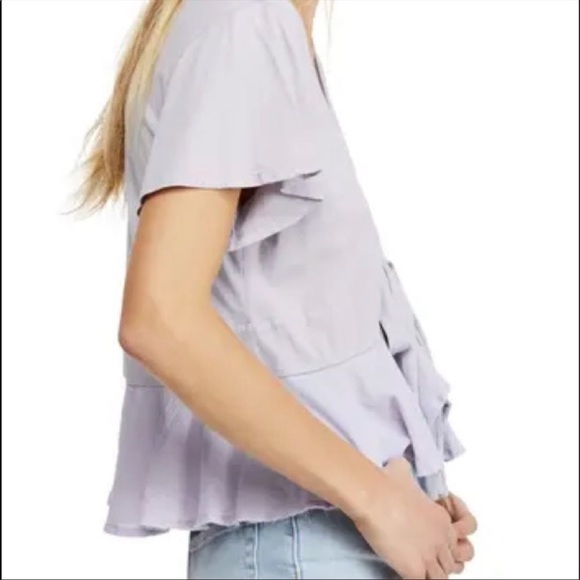 Free People Knot Me Tee in Lilac NWOT - Picture 2 of 10